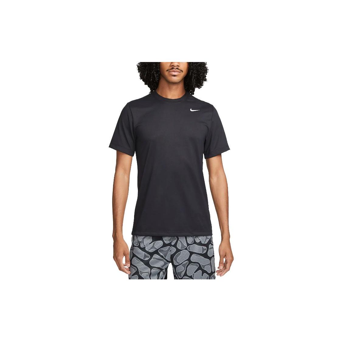 

Nike Solid Color Logo Crew Neck Short Sleeve Tee Men Tops Black DX0989-010