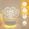I Love You "heart-shaped 3D night light, USB powered, bedroom decoration, anniversary and Valentine's Day gifts