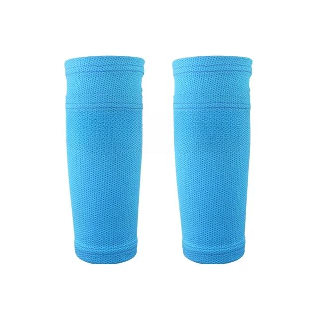 1Pair Soccer Shin Guard Football Crashproof Calf Protector Nylon Leg Sleeves Sock Shin Protector Featuring Pocket Training Protection
