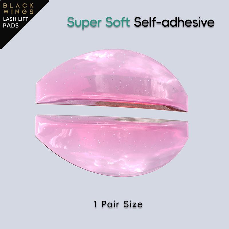 BLACKWINGS 1 Pair Eyelash Perm Silicone Pads, Curling Pads for Lash Lift, with Size Guide Chart, Hypoallergenic Reusable Accessories