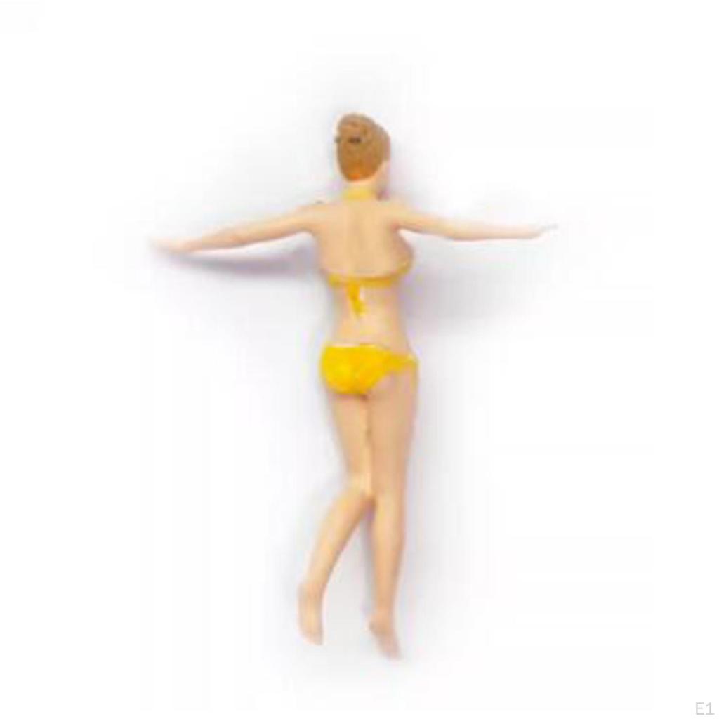 1/64 Figures Scale Beach Model Resin Mini People Tiny for Micro Landscape Fairy