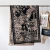 Autumn Winter Women Imitation Cashmere Scarf Korean Vintage Printed Letters Luxury Warm Thickened Neck Scarves Bandana Pashmina