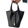 Women's Classic Versatile Cowhide Leather Bucket Bag