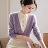 Women Fake Two-Piece Sweater Long Sleeve Half-Turtle Neck Contrast Color Shirt Sweater