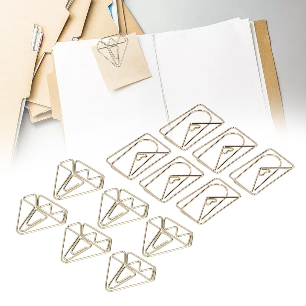100 τεμ. Μεταλλικά Κλιπ Χαρτιού Χρυσή Διαδικασία Ηλεκτροεπιμετάλλωσης Αντιοξειδωτικά Κλιπ Χαρτιού Αντιολισθητικά με Αποθήκευση