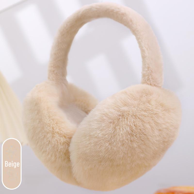 Ruiya Foldable Plush Velvet Earmuffs for Winter - Warm, Cold-Proof, Antifreeze Ear Warmers for Women and Students