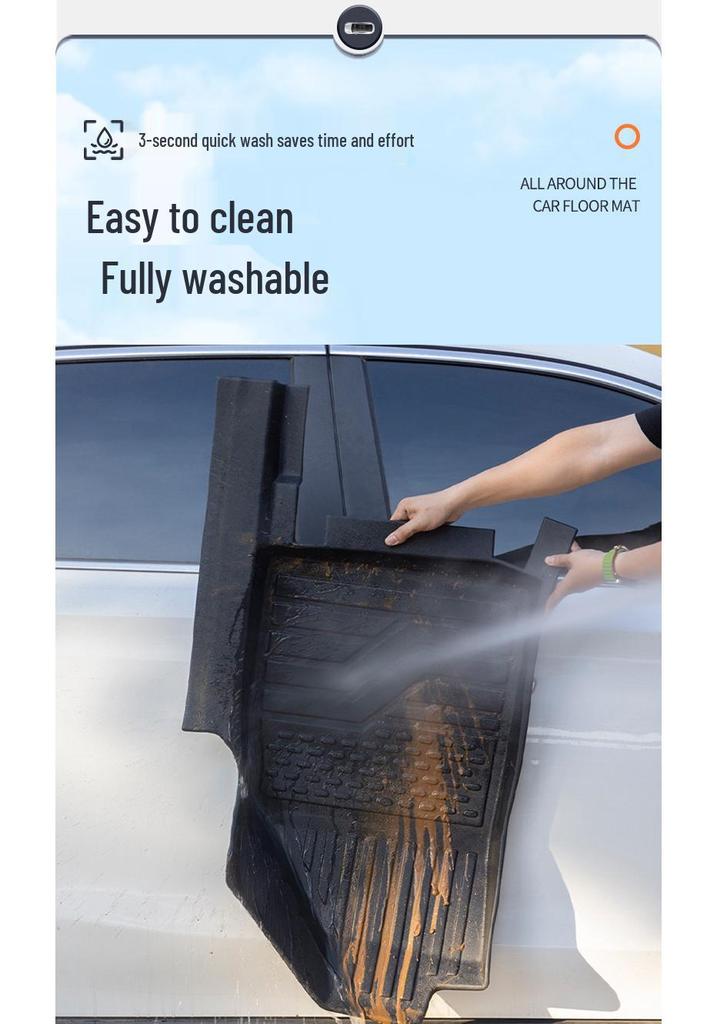 Compatible TPE Floor Mats for 26 BYD Song L DMI Models – Full Coverage, Custom EV Car Accessories