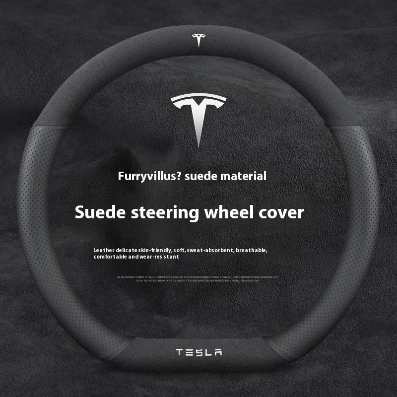 Coprivolante Ventilato Antiscivolo Protettivo in Camoscio per Auto per Tesla Roadster Modello 3 Modello Y Modello S Modello X Accessori