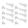 100 Pairs M2 Rivet Set Stainless Steel Flat Round Hex Socket Hd Stud Set for Construction Woodworking