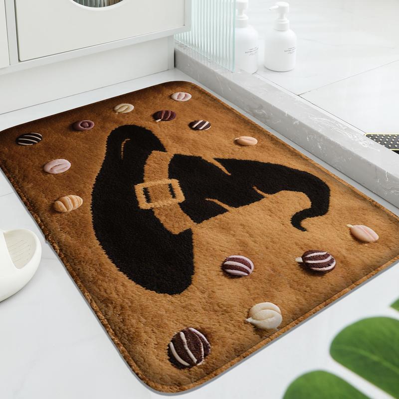 Witch Silhouette Bathroom Floor Mat Bathtub Absorbent Foot Mat Shower Room Small Carpet Decorative Mat Soft And Comfortable