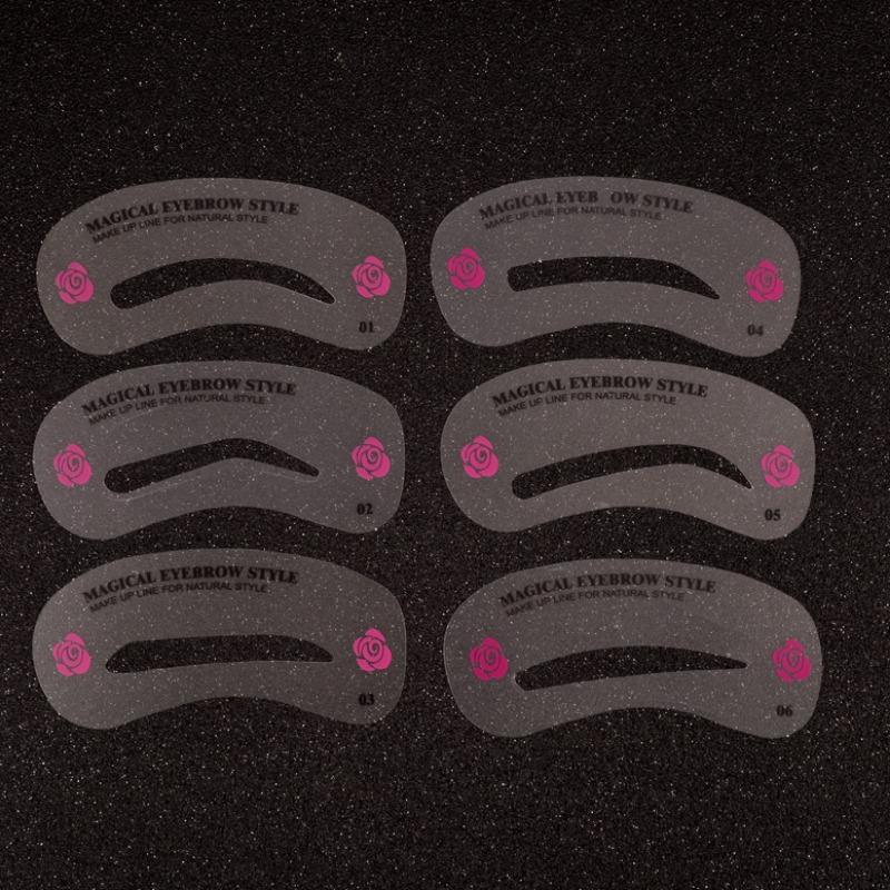 24 Pz/set Attrezzi per governare Sopracciglio Stencil Kit Strumenti di Trucco FAI DA TE Bellezza Sopracciglio Template Stencil Per Le Donne Strumenti di Bellezza