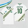 Nouveau maillot imprimé drapeau de l'Ouzbékistan pour homme, respirant, pour sports d'extérieur, t-shirts de football pour hommes et femmes, hauts décontractés à manches courtes
