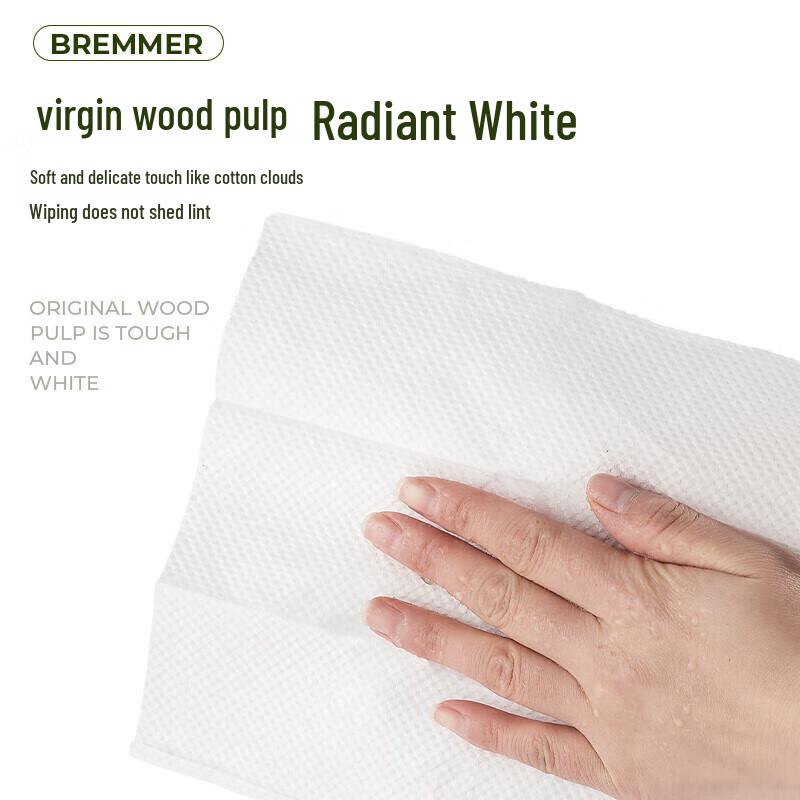 BREMMER Commercial 1-Ply Hand Paper Towels (160 Sheets x 10 Packs)