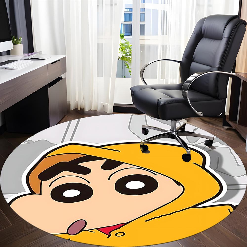 1pc Crayon Shin-chan Office Round Area Rug, Under Office Chairs Bedroom Living Room Home Decor a1022138