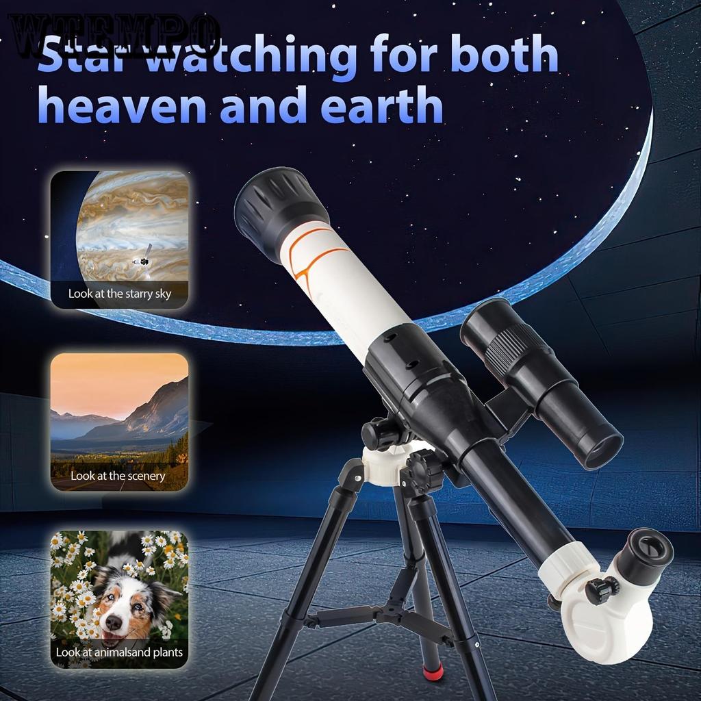 High-Power 40X Magnification Telescope - Portable Monocular with 80mm Lens, Manual Focus for Stargazing & Astronomy Enthusiasts