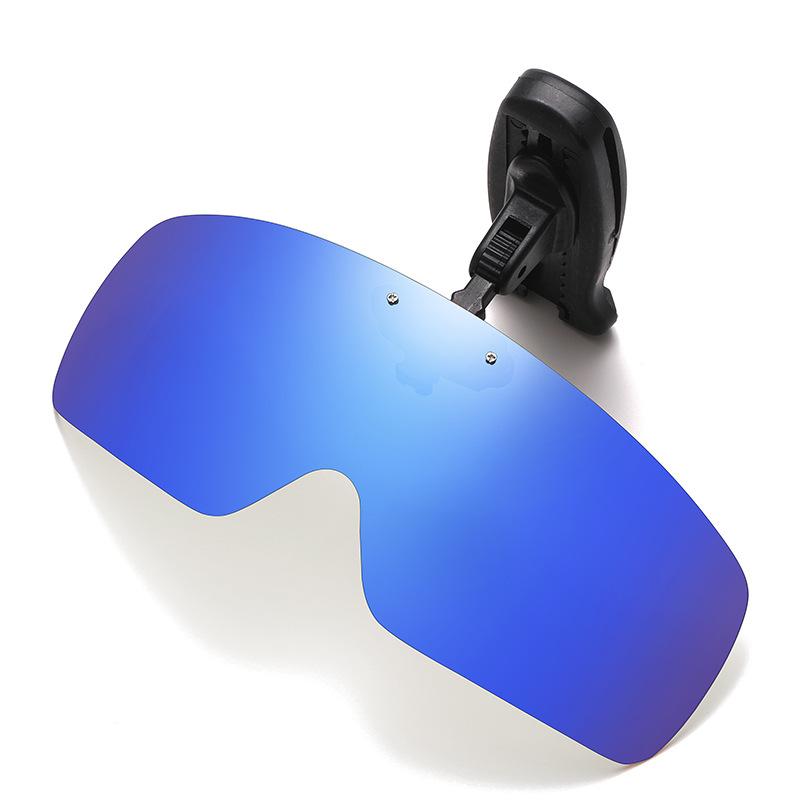 Non-Polarized Clip On Sunglasses for Men Night Vision Polarized Hat Visors Clips Hat Clip On Adjustable Eyeglasses Men's Fishing Cycling Golf Eyewear
