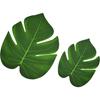 Maydahui 30 PCS Tropical Artificial Palm Leaves Monstera Party Decoration 3 Size Large Medium Small for Hawaiian Luau Party Jungle Beach Theme Table