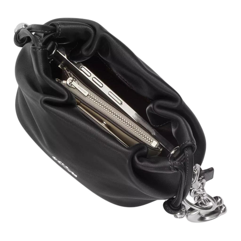 Coach Faye 18 Silver Logo Bucket Bag Mini Women Bags Black CDB67-SVBK