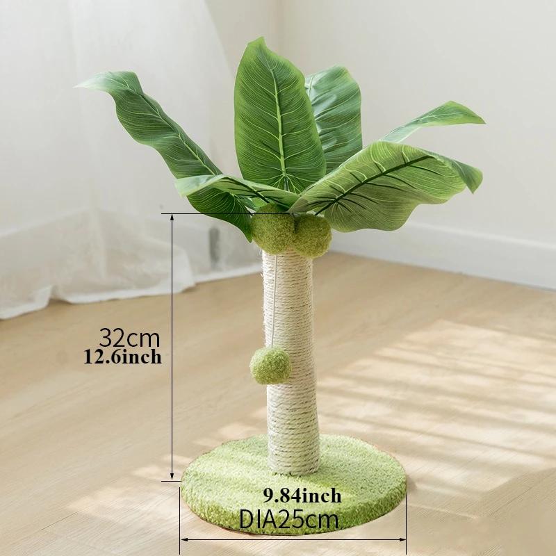 

Лазалки для кошек, прочная натуральная сизалевая веревка, когтеточка, дерево, котенок, интерактивная игрушка с деревянным мячом, когтеточка для кошек зелёный