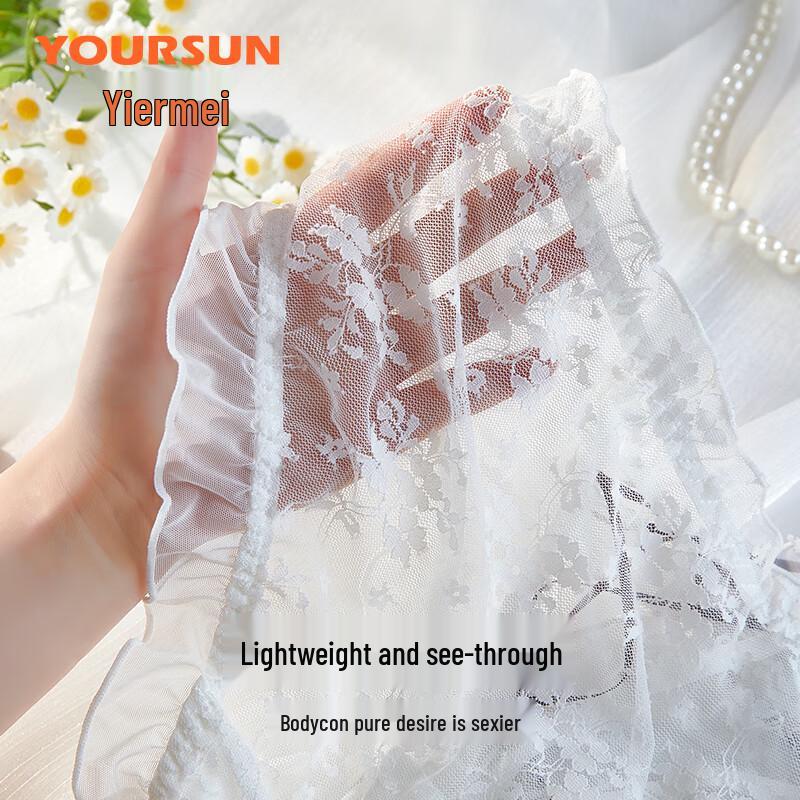 Roupa Íntima Sexy de Renda com Tiras para Mulheres