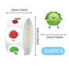 500 Stickers/Roll - Cross-border Vegetable Stickers for Journals, DIY, Sealing, and Packaging.