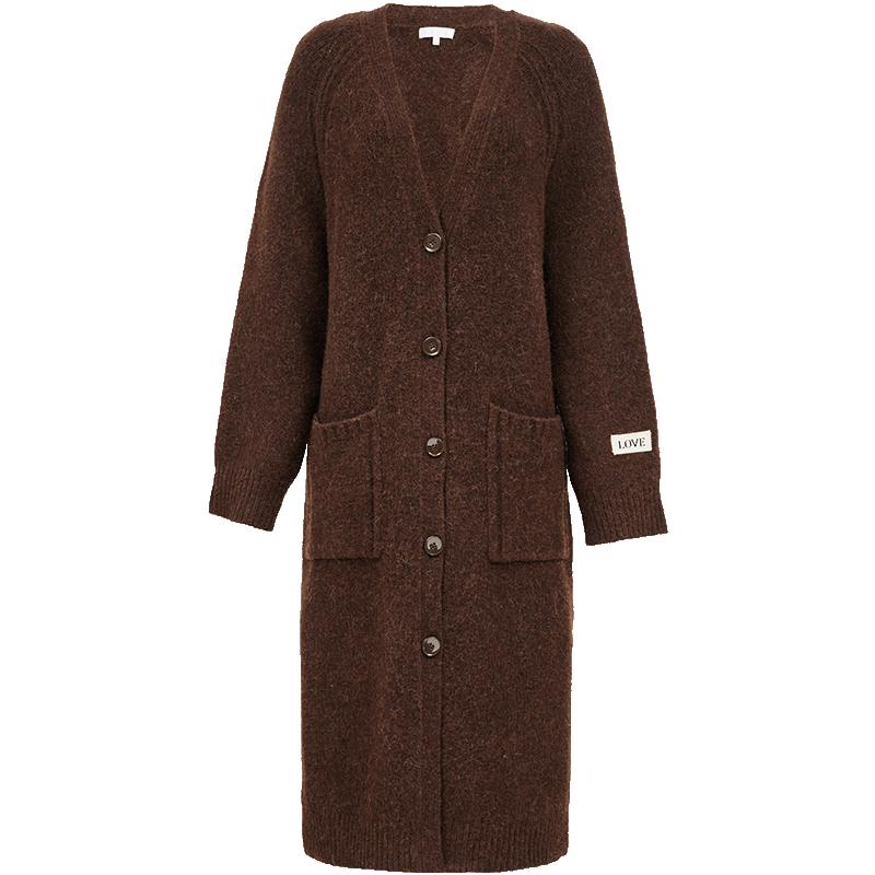 ONLY 2025 Autumn Women s Relaxed Fit Wool Blend Long Raglan Cardigan S