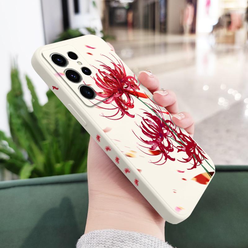 

Higan Flower Phone Case For Samsung Galaxy S26 Plus Ultra Silicone Cover Galaxy S26 Ultra