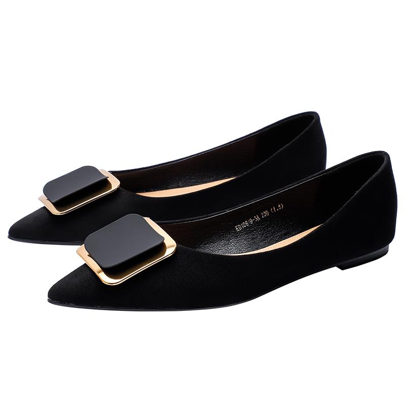 Fashion Brand 2025 Flats Shoes Women Flock Soft Soled Ballets Ladies Pointed Toe Party Shoes Bridesmaid Wedding Shoes OL Office Shoes