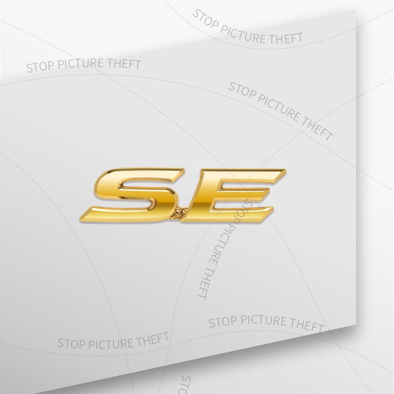 1Pcs 3D Metal SE Logo Emblem Badge Car Rear Tail Bumper Trunk Sticker For Toyota Sienna Corolla Camry Rav4 Highlander Yaris