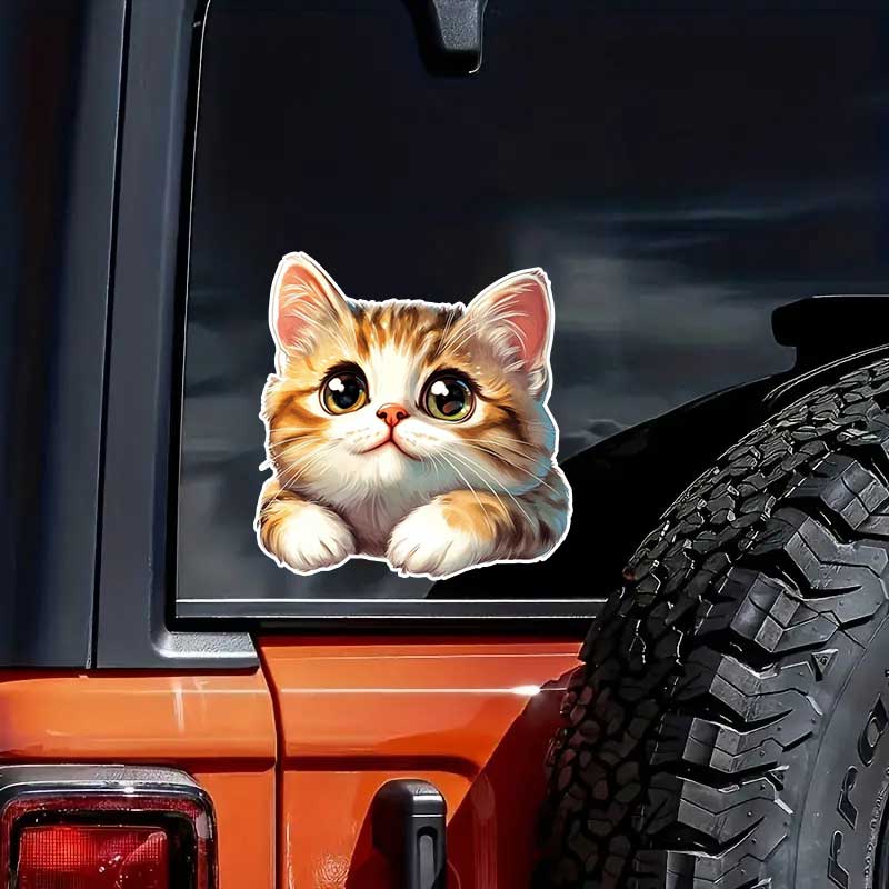 Funny Cat Car Sticker Vinyl Decal Waterproof Rear Window Motorcycle Camper Bumper Truck Laptop Decoration Y22