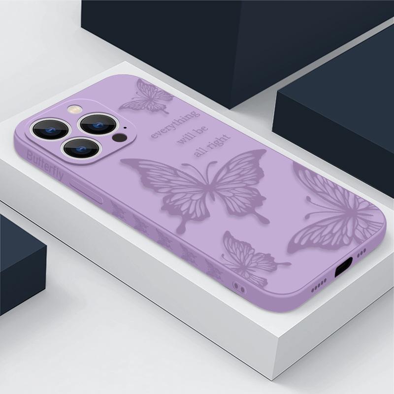 Butterfly Shell Snake Daisy Little Print Phone Case For Iphone 16 15 Plus 14 13 Pro Max 7 8 Xr Xs 11 12 Shockproof Slim Soft Plain Color Cover
