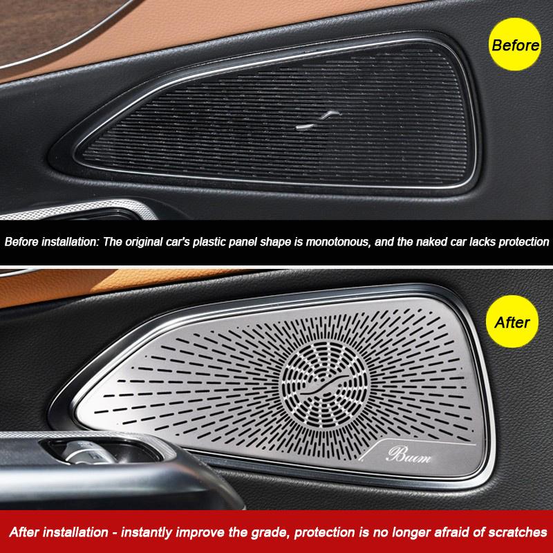 For Mercedes Benz E Class W214 2024 2025, Car Dashboard Tweeter Horn Cover Door Audio A-pillar Speaker Under Seat Air Outlet Lid