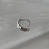 2pcs/set Silver Color Rings Double Hollowed-Out Imitation Pearl Adjustable Ring Women Fashion Light Luxury Party Jewelry
