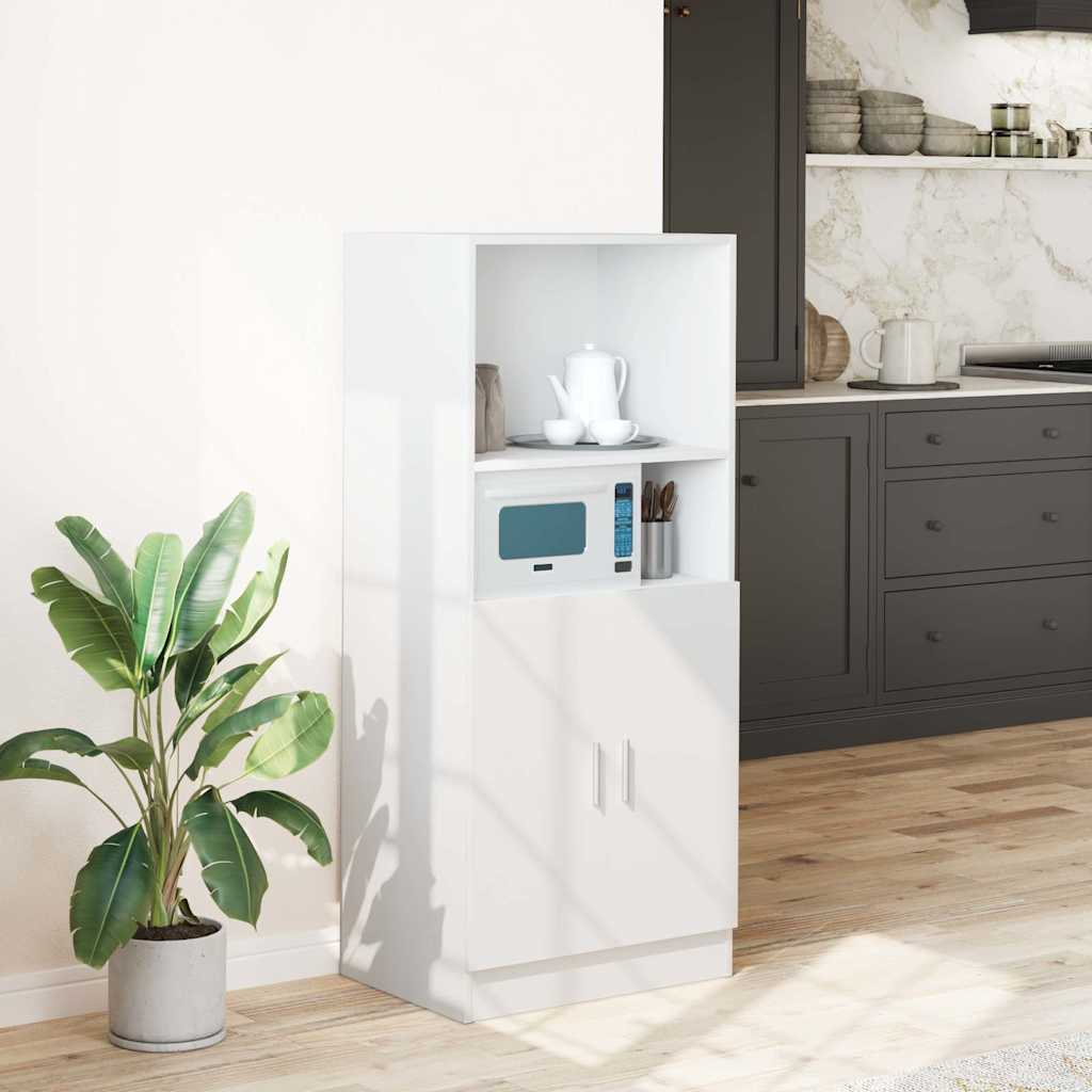 Vidaxl Kitchen Cabinet, White 57X41.5X131.5 Cm Wood-Based Material