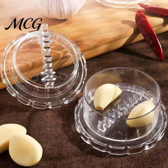Kitchen Gadget Garlic Press Mincer Tool, Manual Squeeze Crusher for Ginger Cooking Accessory Spices, Plastic And Food Prep
