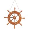 Wheel Ship Nautical Wooden Steering Wall Wood Hanging Boat Marine Vintage Boat Wheel Mirror Boat Wheel Mirrorative