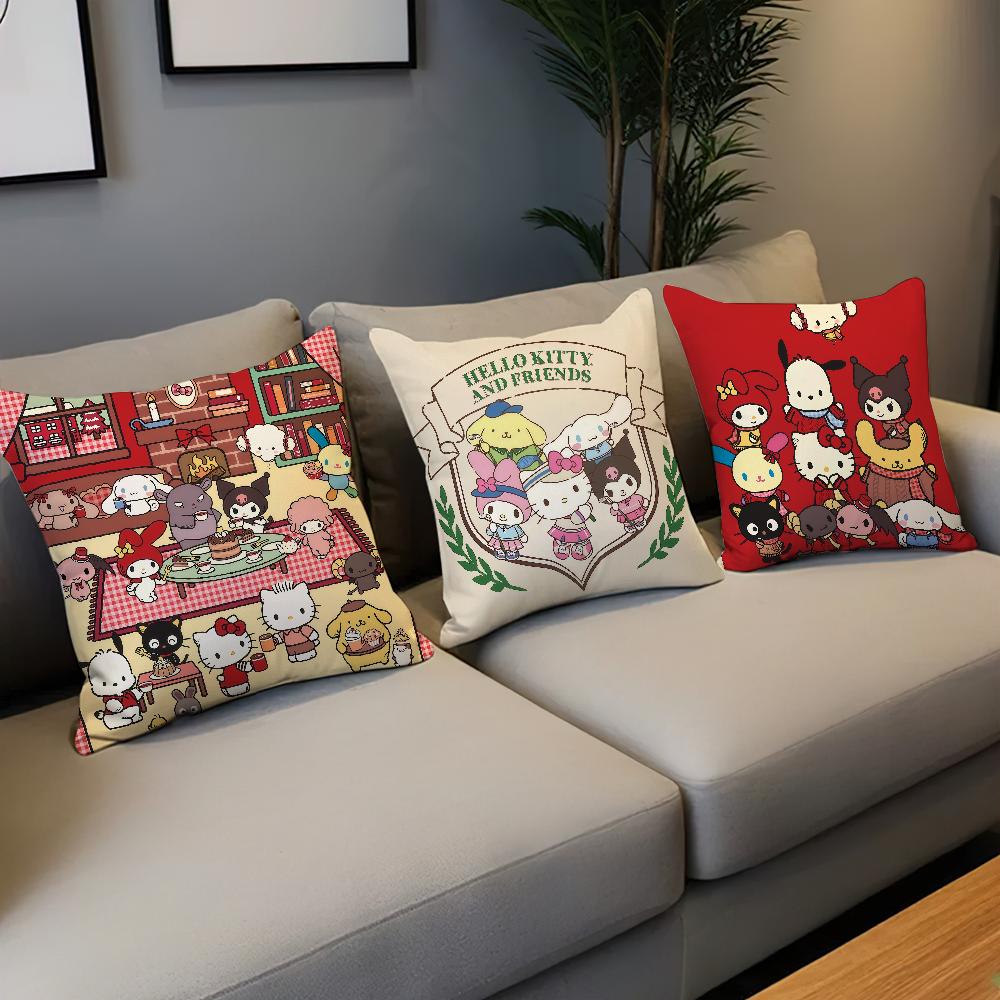 Cute Cartoon Sport H-Hello K-Kitty And Friends Sro Comfort Soft Hogar Pillowcase Sofa Living Room Bed Home Decor Pillowcovers