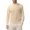 Men's Loose Linen Solid Color Long Sleeved Stand Up Collar Top Men's Casual Shirt