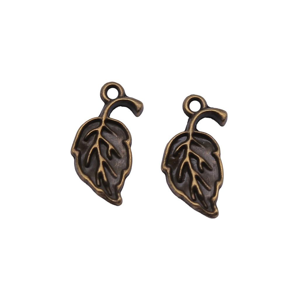 Filigree Leaf Charms Antique Alloy Pendants For Nature Inspired Jewelry