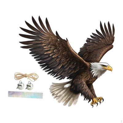 2D Dekoadler, Kreatives Flaches Schild mit Seil, Einfach aufzuhängen, Gartendekoration für Zaun, Hof,