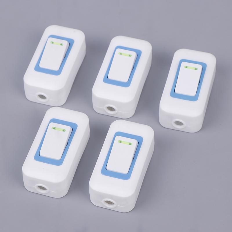 1/5Pcs Small Rocker Button Wiring Switch White Hand Pinch Bedside Small Appliance Push Button Boat Shape Switch