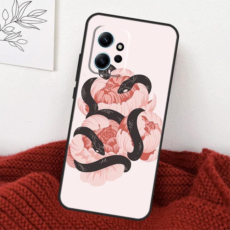 

Snake Flower Case For Xiaomi Redmi Note 13 10 11 12 14 15 Pro Plus Cover For Redmi 15 15C 14C 10C 12C 13C Redmi Note 15 5G
