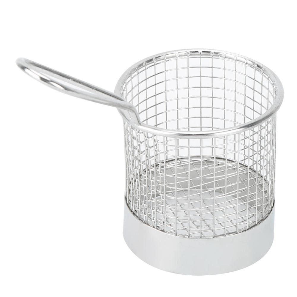 Round Shape French Fry  Basket With Handle Fries Holder Table Serving Food Container  Coffee Shop