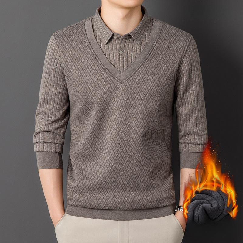 

Осенние и зимние мужские бесшовные рубашки из шерсти и искусственного шелка, теплые рубашки с длинными рукавами и нижнее белье из флиса 4XL