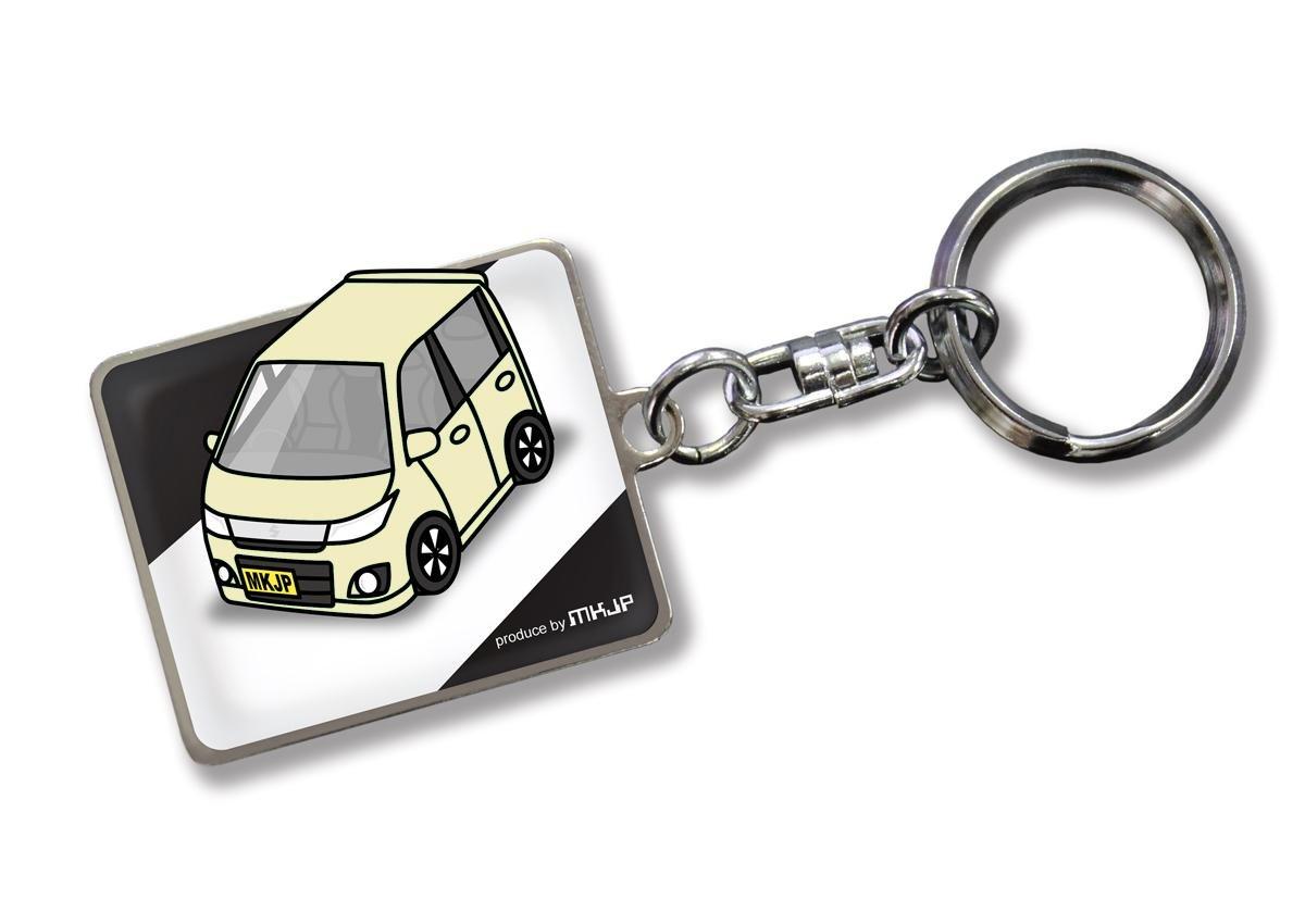 

Custom Keychain for Wagon R Stingray Black Cream Car Color [MKJP] MH23S, Base,