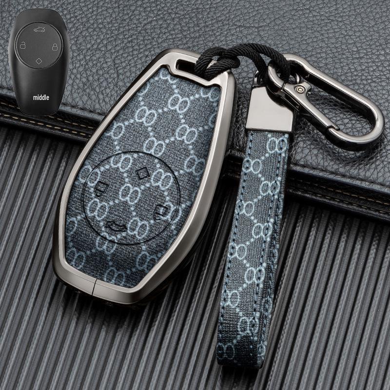 Leather Alloy Full Coverage Key Shell for Leapmotor T03/C11/C01/S01