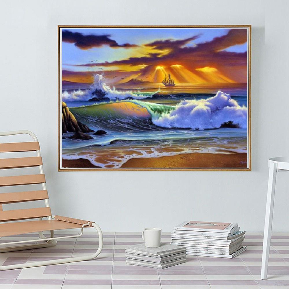 Diamond Paiting Scenery 5D Diamond Painting Mosaic Embroidery Kit Diamond Paiting Full Drill