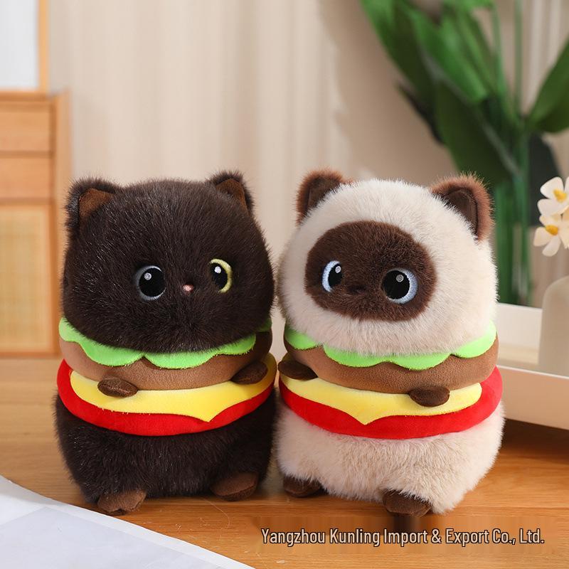 Siamese Calico Cat Plush Doll - Cozy Gift for Kids & Adults