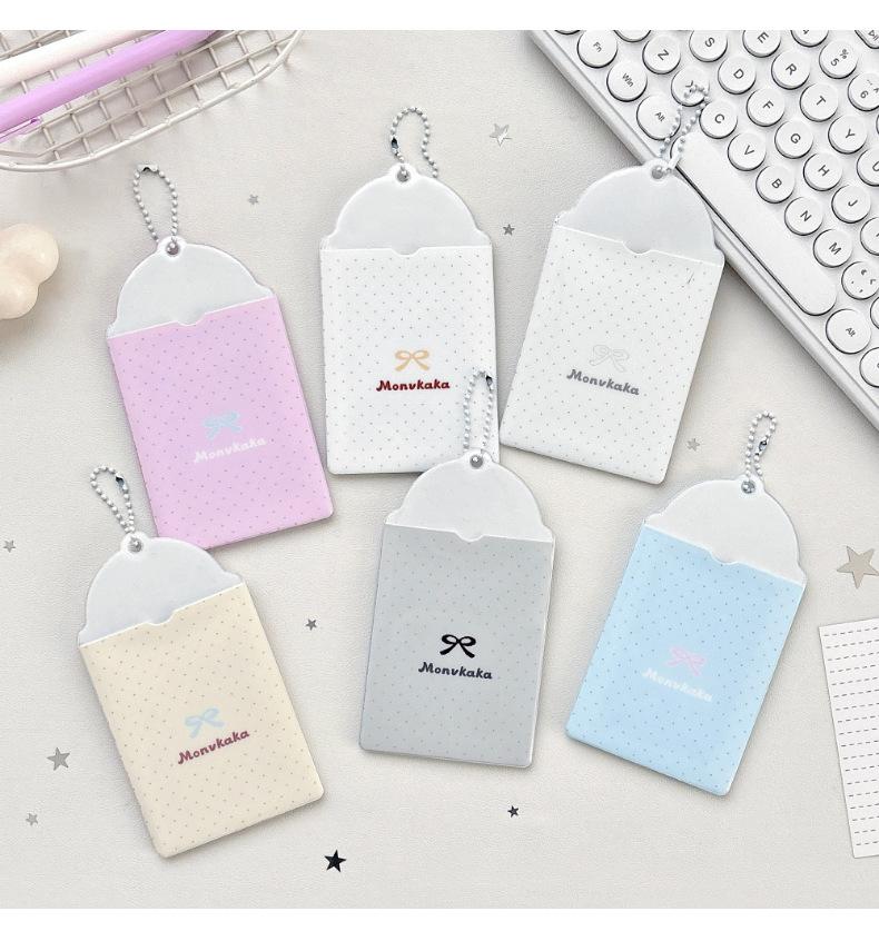 MINKYS Cute Animal 3 inch Kpop Photocard Holder Photo Card Bus Card Holder Bag Pendant Back To School Stationery