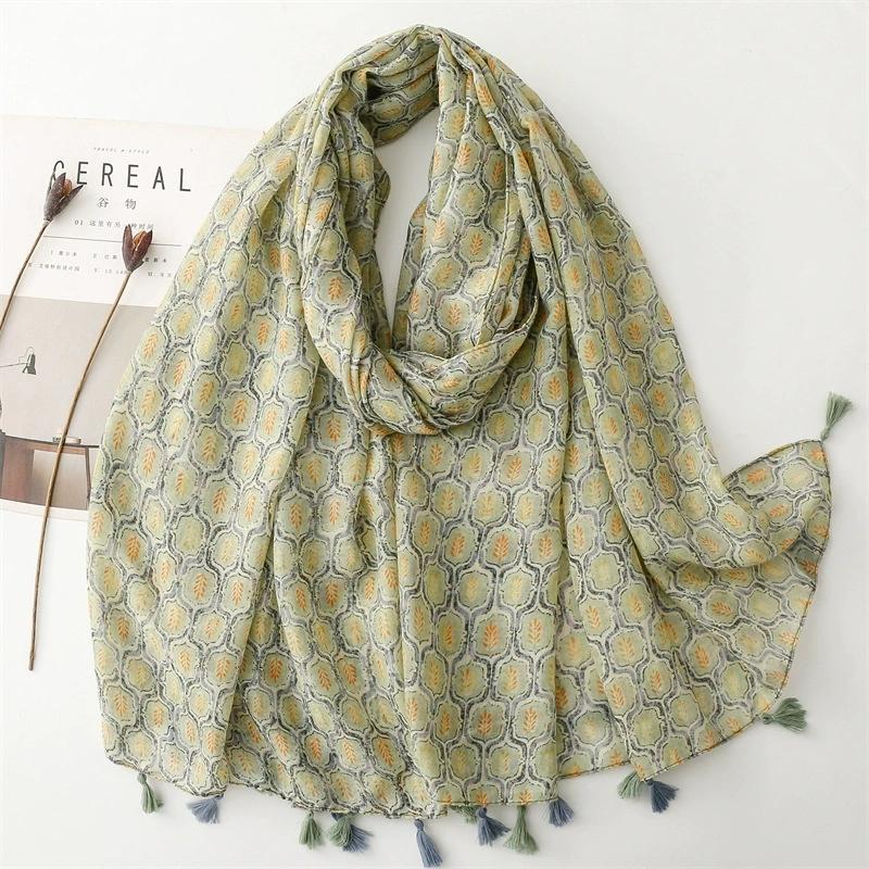 Bohemian Ethnic Style Sunscreen Scarf Beach Shawls Arabian Scarf Middle East Dubai Turkey Palestinian Hijab Scarves